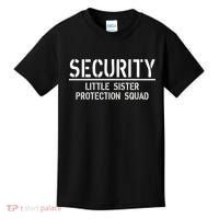 SECURITY Little Sister Protection Squad Funny Big Brother Kids T-Shirt thumb 0