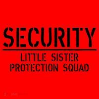 SECURITY Little Sister Protection Squad Funny Big Brother Santa Hat thumb 1
