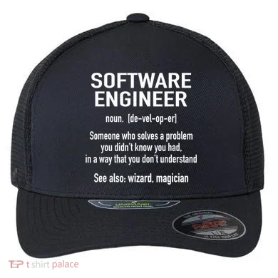 Software Engineer Developer Definition For Coder Programmer Flexfit Unipanel Trucker Cap