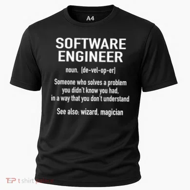 Software Engineer Developer Definition For Coder Programmer Cooling Performance Crew T-Shirt