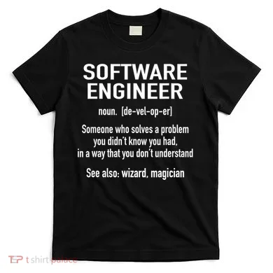 Software Engineer Developer Definition For Coder Programmer T-Shirt