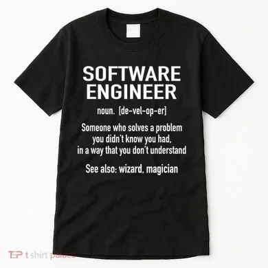 Software Engineer Developer Definition For Coder Programmer Tall T-Shirt