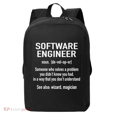Software Engineer Developer Definition For Coder Programmer Modern Backpack