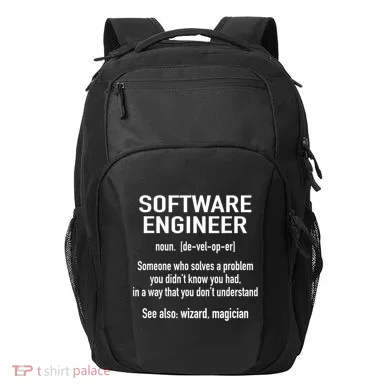 Software Engineer Developer Definition For Coder Programmer Transport Backpack