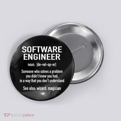 Software Engineer Developer Definition For Coder Programmer Button