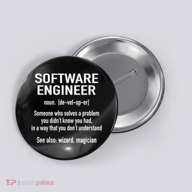 Software Engineer Developer Definition For Coder Programmer Button