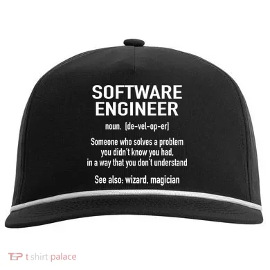 Software Engineer Developer Definition For Coder Programmer Comfort Colors Rope Cap Hat