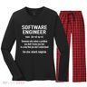 Software Engineer Developer Definition For Coder Programmer Women's Long Sleeve Flannel Pajama Set