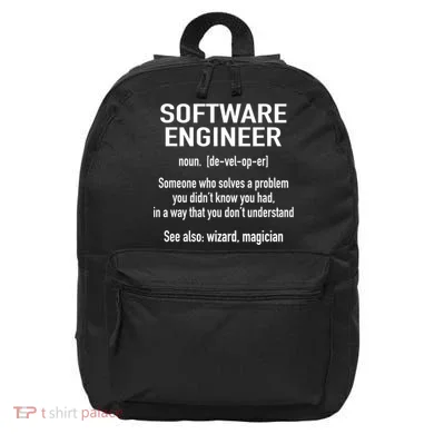 Software Engineer Developer Definition For Coder Programmer 16 in Basic Backpack