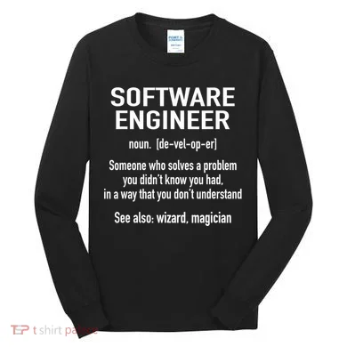Software Engineer Developer Definition For Coder Programmer Tall Long Sleeve Shirt