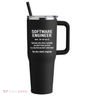 Software Engineer Developer Definition For Coder Programmer 40oz Vacuum Insulated Stainless Steel Travel Tumbler