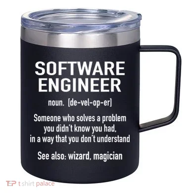 Software Engineer Developer Definition For Coder Programmer 12oz Stainless Steel Coffee Mug
