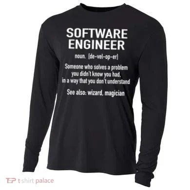 Software Engineer Developer Definition For Coder Programmer Cooling Performance Long Sleeve Crew