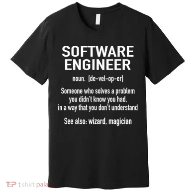 Software Engineer Developer Definition For Coder Programmer Premium T-Shirt