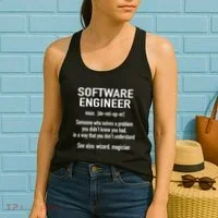 Software Engineer Developer Definition For Coder Programmer Women's Tank Top thumb 2