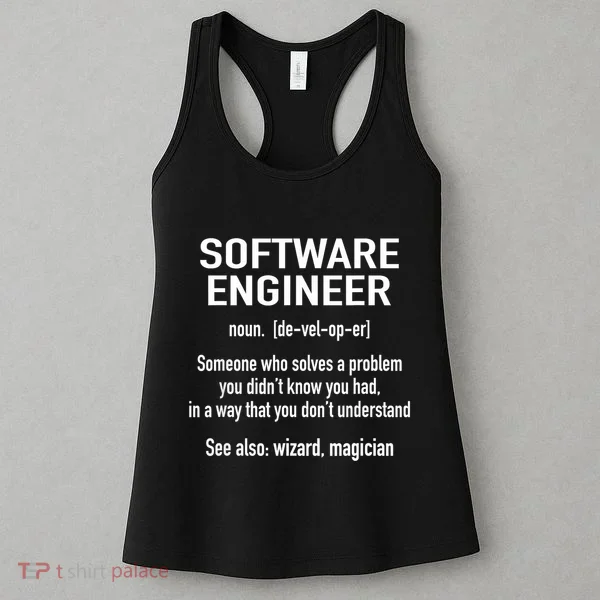 Software Engineer Developer Definition For Coder Programmer Women's Tank Top