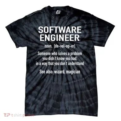 Software Engineer Developer Definition For Coder Programmer Tie-Dye T-Shirt