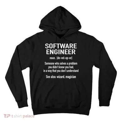 Software Engineer Developer Definition For Coder Programmer Tall Hoodie