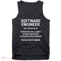 Software Engineer Developer Definition For Coder Programmer Tank Top thumb 0