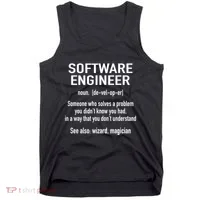 Software Engineer Developer Definition For Coder Programmer Tank Top thumb 0