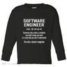 Software Engineer Developer Definition For Coder Programmer Toddler Long Sleeve
