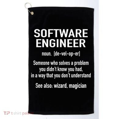 Software Engineer Developer Definition For Coder Programmer Golf Towel