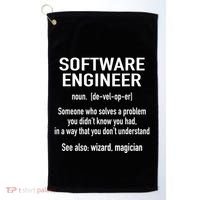 Software Engineer Developer Definition For Coder Programmer Golf Towel thumb 0