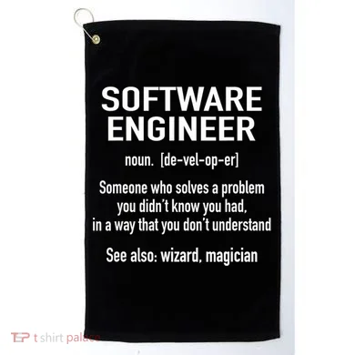 Software Engineer Developer Definition For Coder Programmer Golf Towel