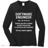 Software Engineer Developer Definition For Coder Programmer Women's Long Sleeve Shirt