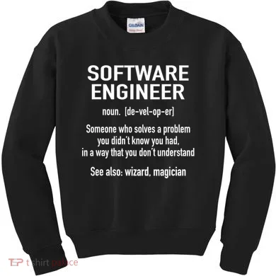 Software Engineer Developer Definition For Coder Programmer Kids Sweatshirt