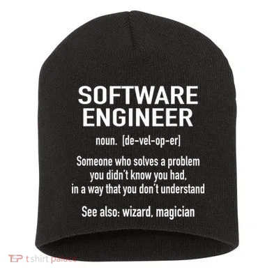 Software Engineer Developer Definition For Coder Programmer Short Acrylic Beanie