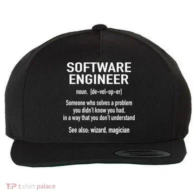 Software Engineer Developer Definition For Coder Programmer Wool Snapback Cap