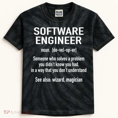Software Engineer Developer Definition For Coder Programmer Kids Tie-Dye T-Shirt