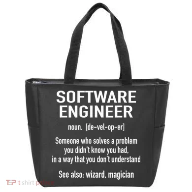 Software Engineer Developer Definition For Coder Programmer Tote Bag