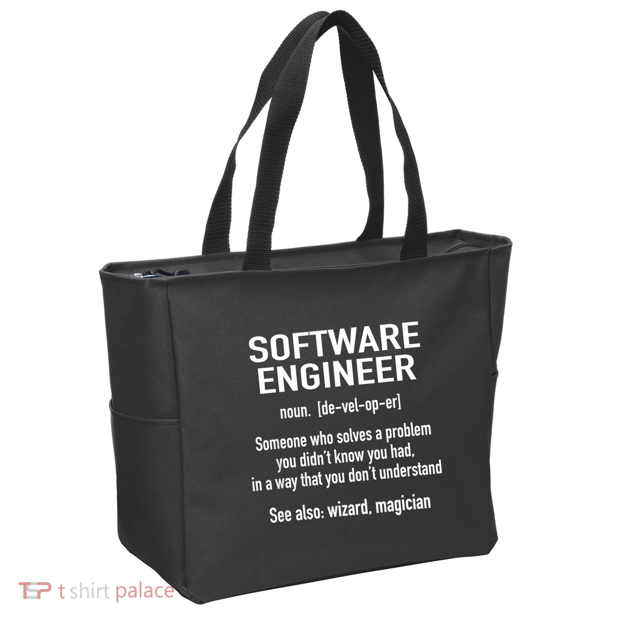 Software Engineer Developer Definition For Coder Programmer Tote Bag
