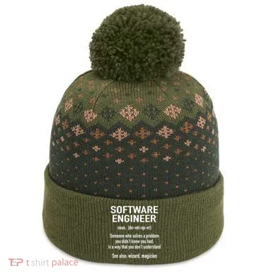 Software Engineer Developer Definition For Coder Programmer The Baniff Cuffed Pom Beanie