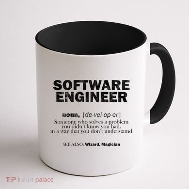 Software Engineer Definition Coder Cute Gift Coffee Mug back
