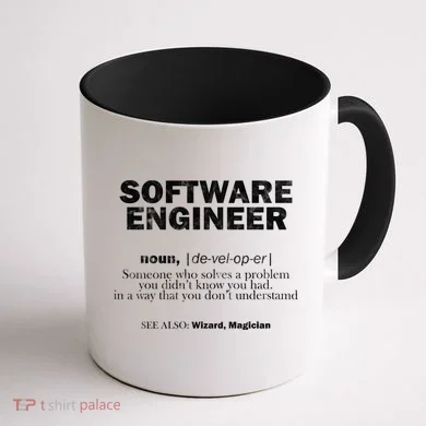 Software Engineer Definition Coder Cute Gift Coffee Mug back