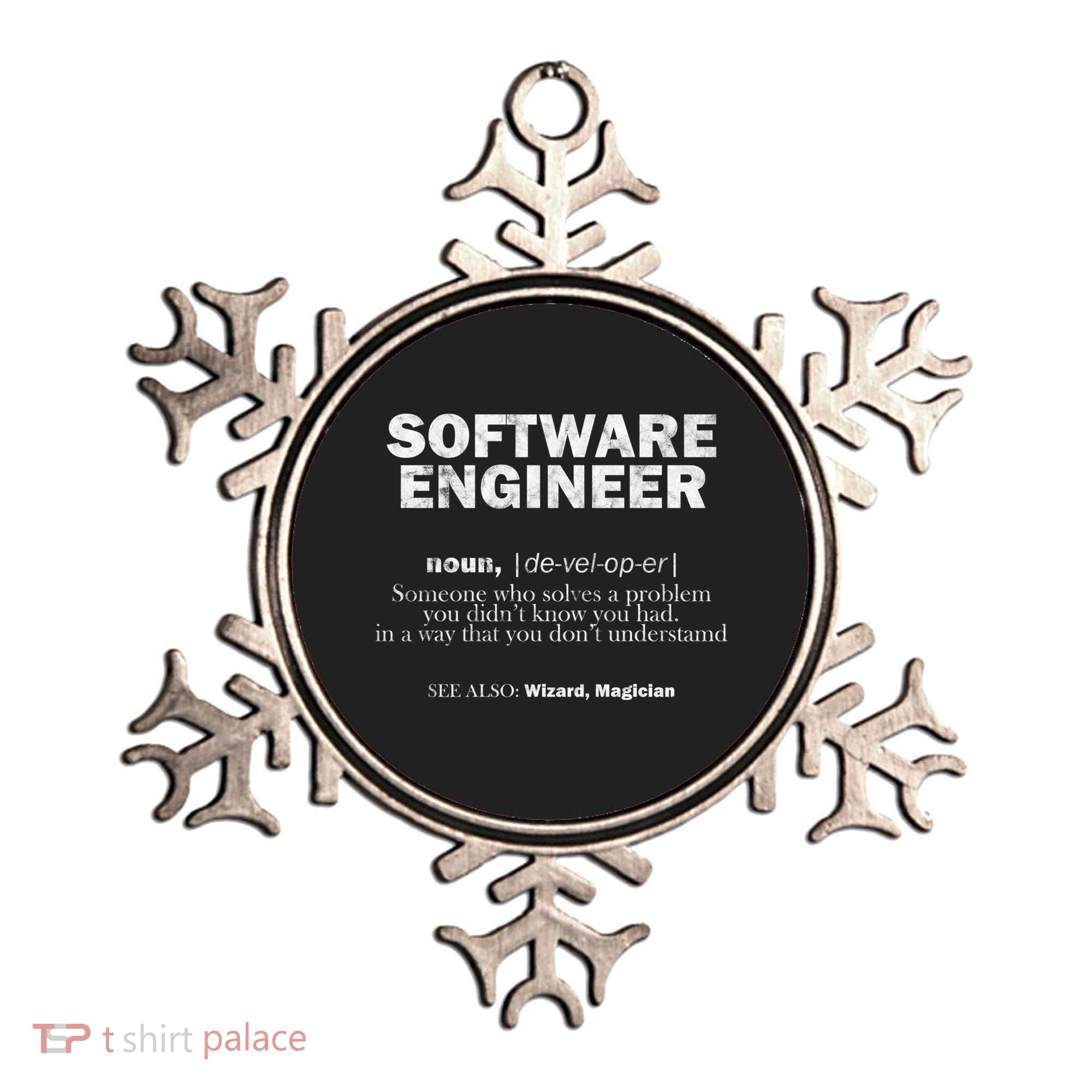 Software Engineer Definition Coder Cute Gift Ornament