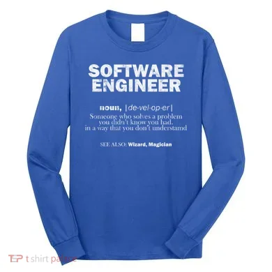 Software Engineer Definition Coder Cute Gift Long Sleeve Shirt