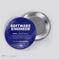 Software Engineer Definition Coder Cute Gift Button thumb 0