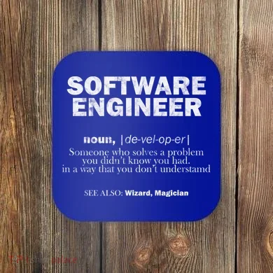 Software Engineer Definition Coder Cute Gift Coaster