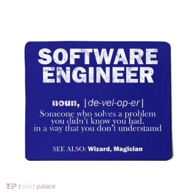 Software Engineer Definition Coder Cute Gift Mousepad