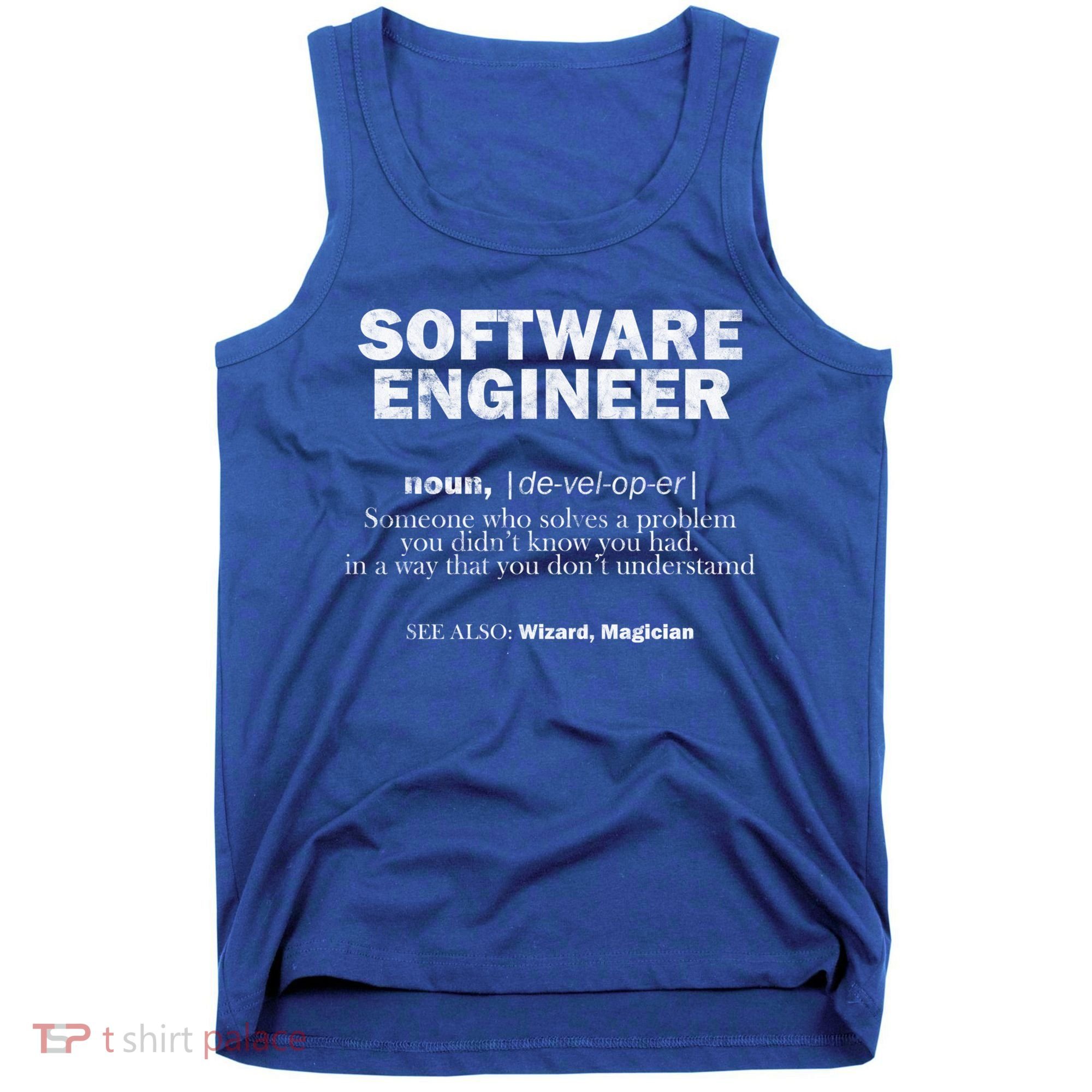 Software Engineer Definition Coder Cute Gift Tank Top