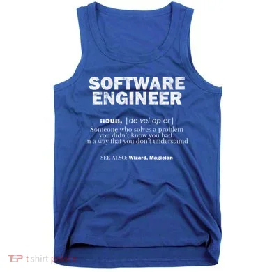 Software Engineer Definition Coder Cute Gift Tank Top