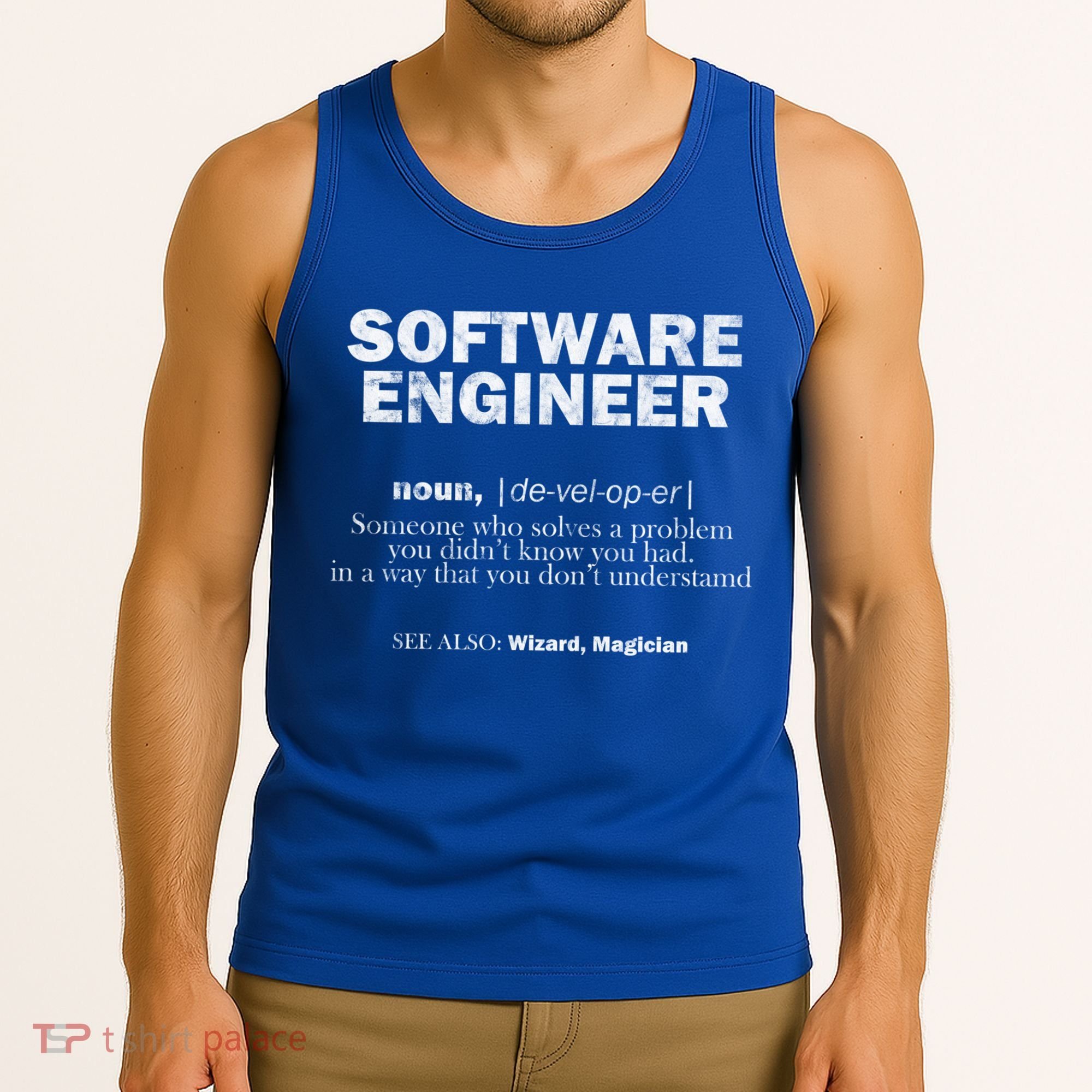 Software Engineer Definition Coder Cute Gift Tank Top