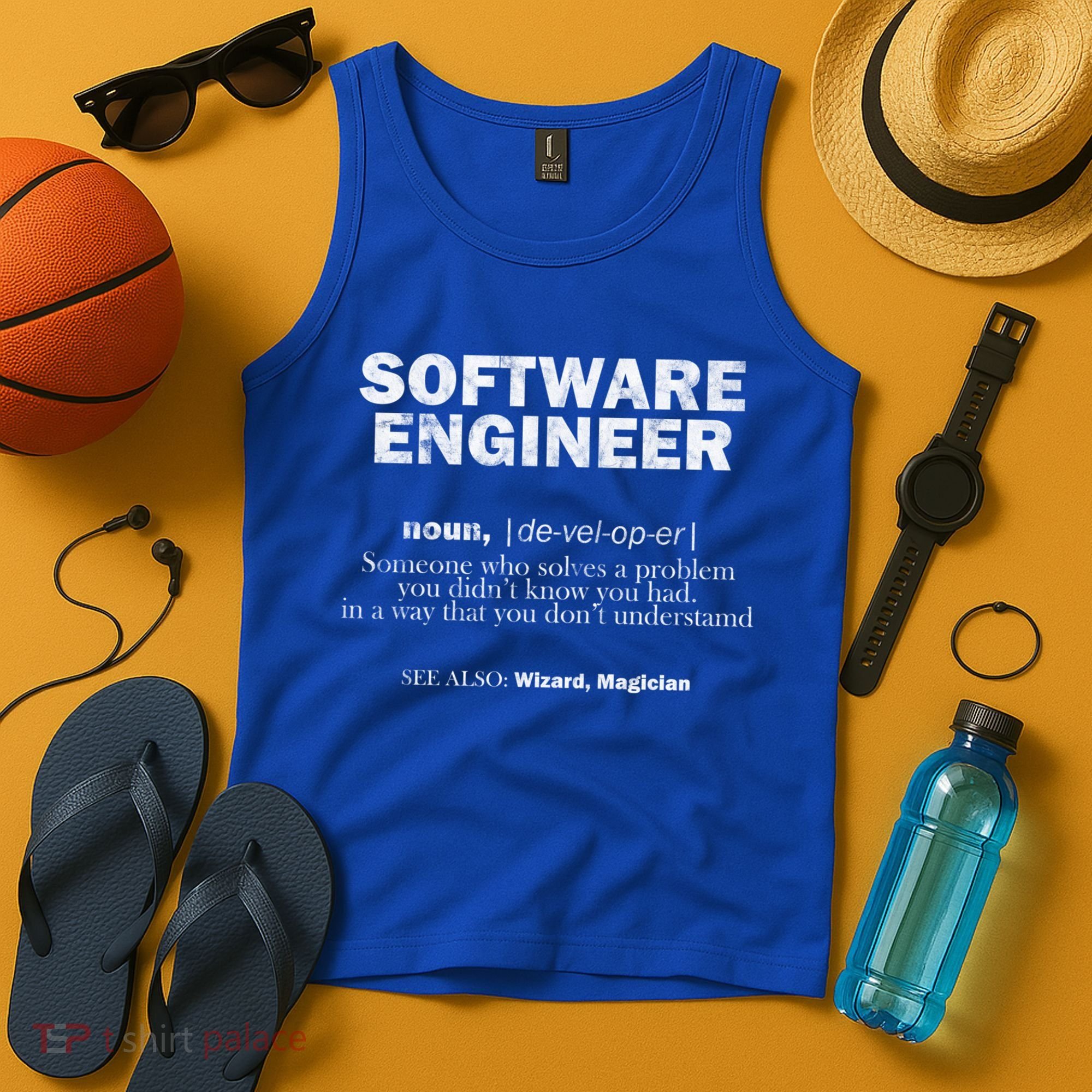 Software Engineer Definition Coder Cute Gift Tank Top