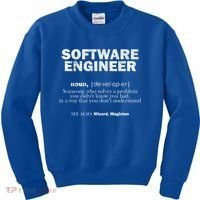 Software Engineer Definition Coder Cute Gift Kids Sweatshirt thumb 0