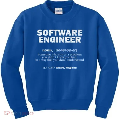 Software Engineer Definition Coder Cute Gift Kids Sweatshirt