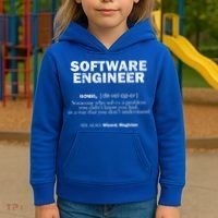 Software Engineer Definition Coder Cute Gift Kids Hoodie thumb 3
